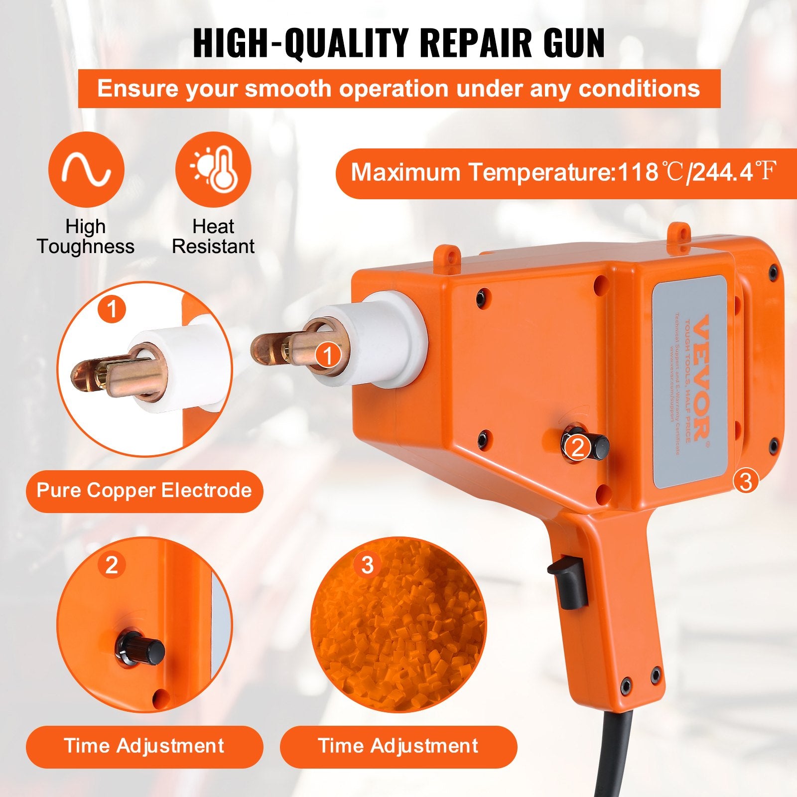 Stud Welder Kit, 1600A Stud Welder Dent Repair Kit, 800VA Spot Welder Stud, 110V Welder Stud Kit, Stud Gun Dent Puller Kit With Complete Accessories, Dent Welder Repair For Auto Body Repairing